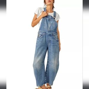 WE THE FREE PEOPLE GOOD LUCK OVERALLS